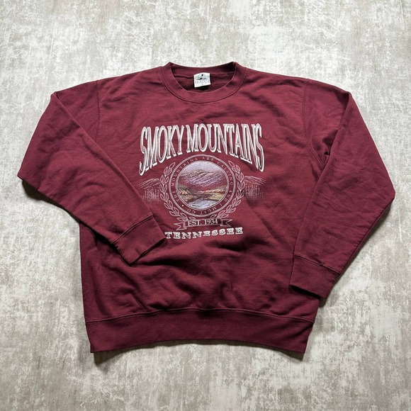 Prairie Mountain Other - Prairie Mountain Sweatshirt Unisex Medium Maroon Smoky Mountains Tennessee